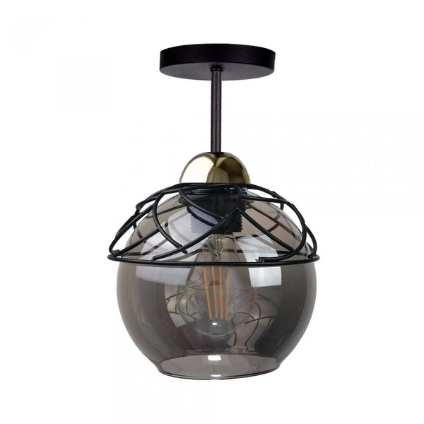 Lampa sufitowa 1xE27 MERA BLACK/GOLD