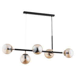 Nowoczesna lampa wisząca DANSA BLACK 5xE14 wys. 80cm | czarny