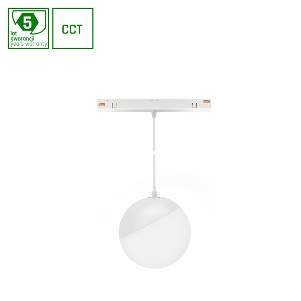 SYSTEM SHIFT SMART- GLOBE P oprawa kula zwis  fi100 (815mm kabel) 5W 165st biała CCT/DIM 5 lat gw..