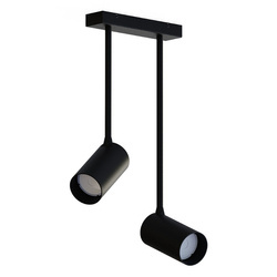 Lampa punktowa natynkowa MONO LONG II wys. 36cm 2xGU10 | czarny