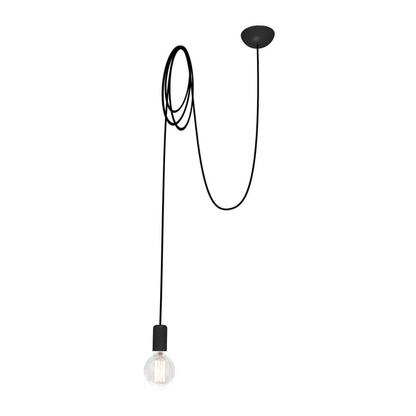 Lampa kabel SPIDER BLACK I kabel 3m