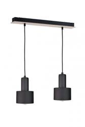 Lampa wisząca 2xE27 LUCE BLACK WOOD