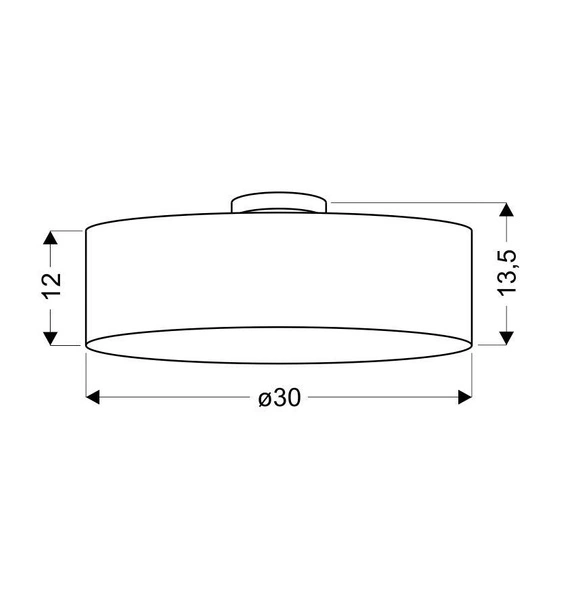 Lampa sufitowa KIOTO 30 cm 31-64660, jasnoszara, 2x40W E27