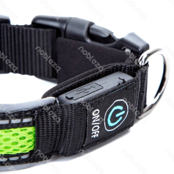 Świecąca obroża typ.B LED dla psa USB dł. 41-51cm | pomarańczowy