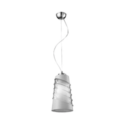 Crister Lampa Wisząca 1xE27 Max.60W Chromowany Metal/Przezroczyste-białe Szkło 1680128