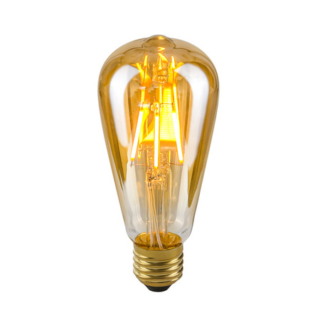 ,Żarówka dekoracyjna LED,, E27,, Amber LDS-ST64-A ST64,, 4W,, 2200K,, 400lm,