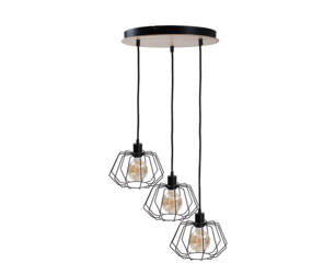 Lampa wisząca 3xE27 SOHO WOOD