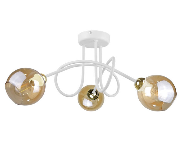 Lampa sufitowa 3xE27 VENUS WHITE/GOLD