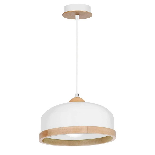 Lampa wisząca nowoczesna zwis STUDIO biały śr. 32cm