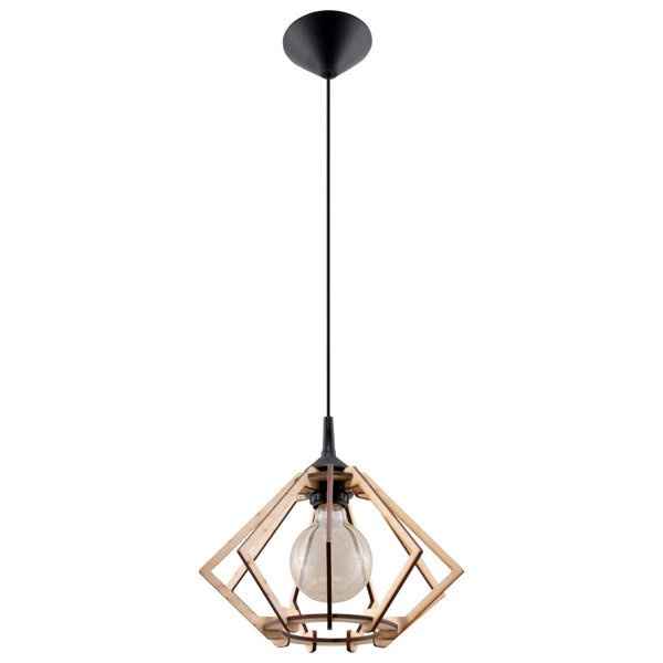 Lampa Wisząca POMPELMO, Naturalne Drewno, E27 60 W, SL.0393