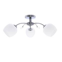 Lampa sufitowa ESTAR, 33-09432, chrom/biały, 3x40W E27