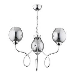 Lampa wisząca do salonu FIOLA 3x E27 wys. 75cm | chrom