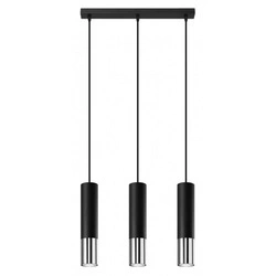 Lampa wisząca LOOPEZ 3L SL.0942 czarny/chrom 3xGU10