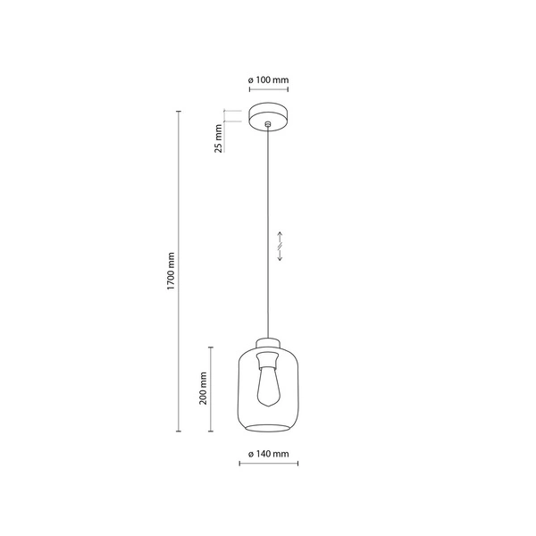 MARCO GREEN LAMPA WISZĄCA 1 PŁ 6696
