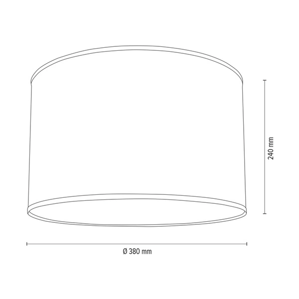 Abażur Cylinder E27 H20 Szaro-biały materiał z wzorem chmurek A1317