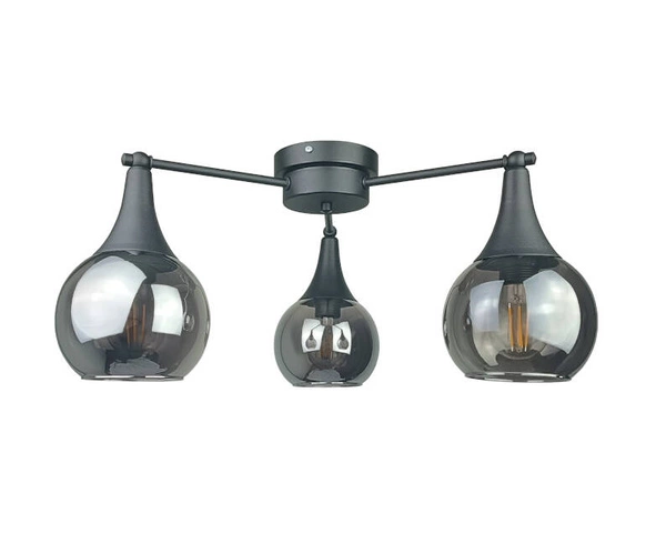 Lampa sufitowa 3xE27 STAR SMOKY BLACK