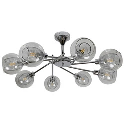 Lampa sufitowa OZZO 38-72283 chrom/bezbarwny 8x40W E14