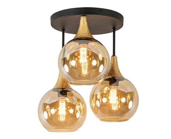 Lampa wisząca 3xE27 CALLISTO BLACK/GOLD