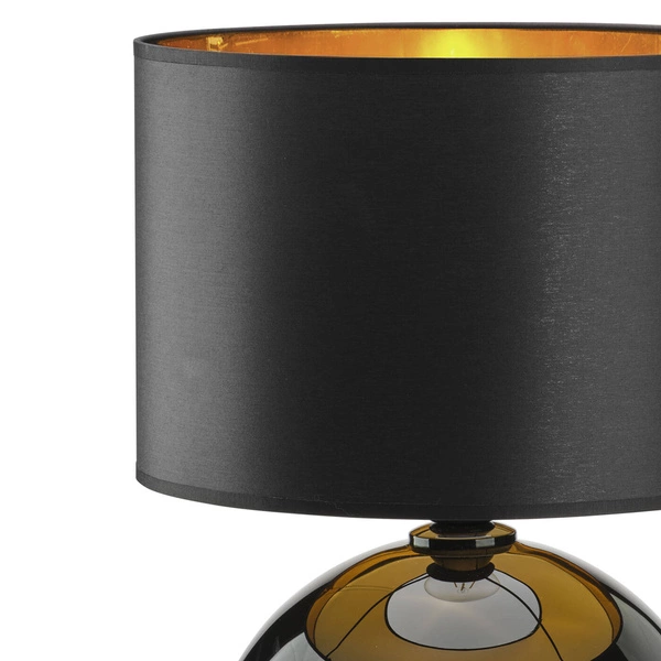 Lampa nocna do sypialni PALLA BLACK/GOLD śr. 36cm E27 | czarny złoty 5081