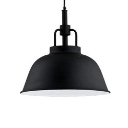 Lampa wisząca zwis ALCANTARA czarny/biały śr. 41cm