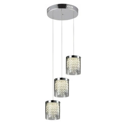 Lampa wisząca CANTOS III, chrom/transparentny, 3x6W LED, barwa neutralna 4000K