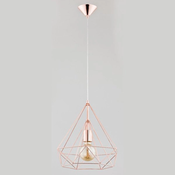 Lampa wisząca ALFA BASKET II MIEDZIANA 1xE27 37cm | 60361