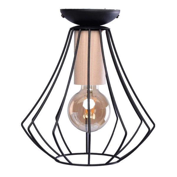 Lampa sufitowa WILL BLACK 1xE27 MLP4189