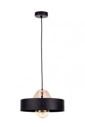 Lampa wisząca 1xE27 BOSSI WOOD NATURAL/BLACK