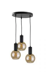 Lampa wisząca 3xE27 JANTAR BLACK