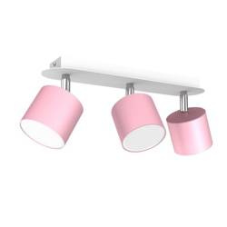 Lampa sufitowa DIXIE PINK 3x GX53 szer. 34cm | różowy