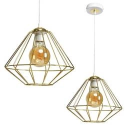 Lampa wisząca INDUSTRIALNA LUPO WHITE/GOLD 1xE27 MLP6266