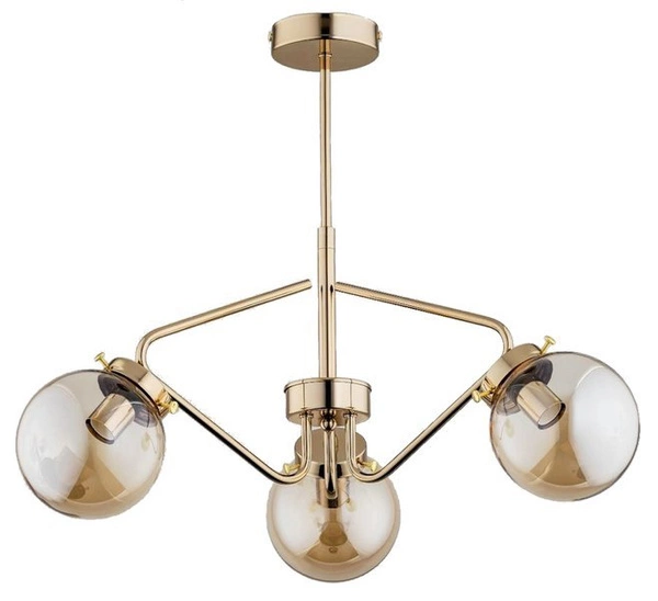 Lampa sufitowa ALFA BARSUM ZŁOTA 3xE14 56cm | 27583