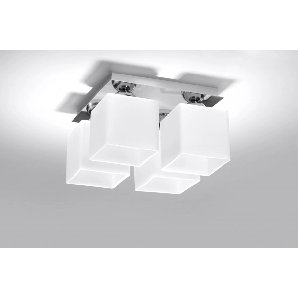 Nowoczesny plafon PIAZZA 4 SLA.0234 Chrom 4xE27