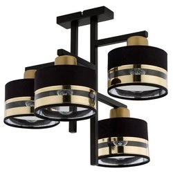 Nowoczesna lampa sufitowa PRO 4 PLAFON czarny/złoty 32145