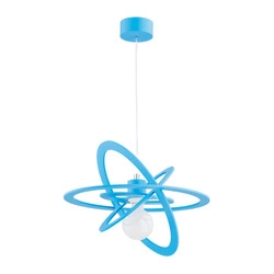 Lampa dziecięca wisząca ORLANDO BLUE E27 wys. 90cm | niebieska