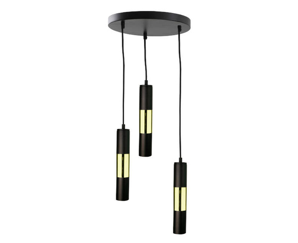 Lampa wisząca 3xGU10 MAGNUM BLACK/GOLD