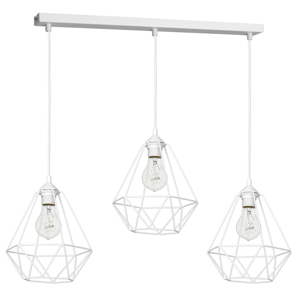 Lampa wisząca BASKET, biała, 3x60W E27, MLP7213