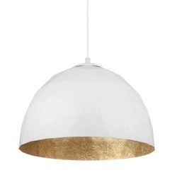 Lampa wisząca DIAMENT biało - złota 35cm