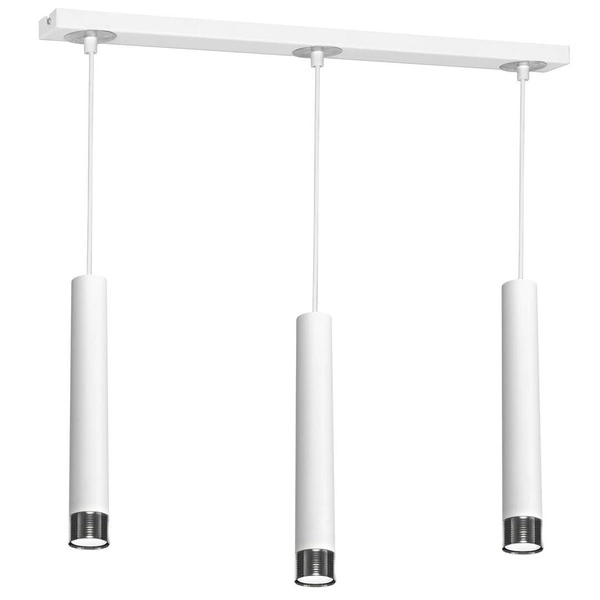 Nowoczesna lampa wisząca DANI WHITE/CHROME 3xGU10 MLP6228