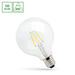 LED GLOB G125 E-27 230V 8.5W COG WW CLEAR DIMMABLE SPECTRUM