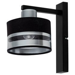 Nowoczesna lampa ścienna PRO KINKIET czarny/srebrny 32154