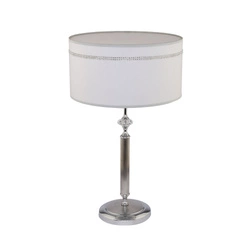 Klasyczna Lampka biurkowa JULIA II wys. 57cm 1xE27 15W IP20 | Satynowany chrom