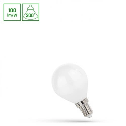 LED KULKA E-14 230V 1W COG NW MILKY SPECTRUM