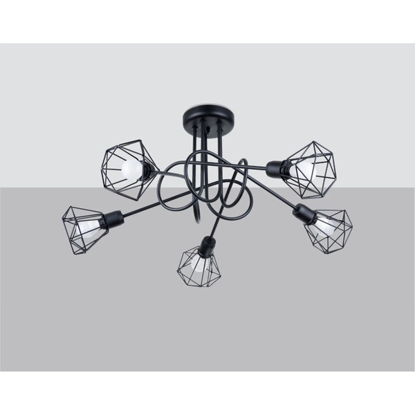 Lampa sufitowa ARTEMIS 5S, czarna, 5x40W E14, SL.1110