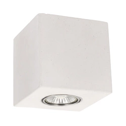 Concretedream Square Lampa Sufitowa 1xGU10 Max.6W Biały Beton