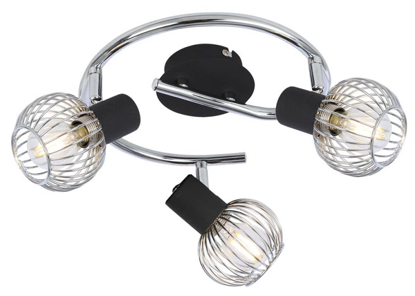 Nowoczesna lampa wisząca OSLO spirala 98-61867 3xE14 czarny/chrom