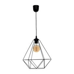 Lampa wisząca BASKET, czarna, 1x60W E27, MLP7214