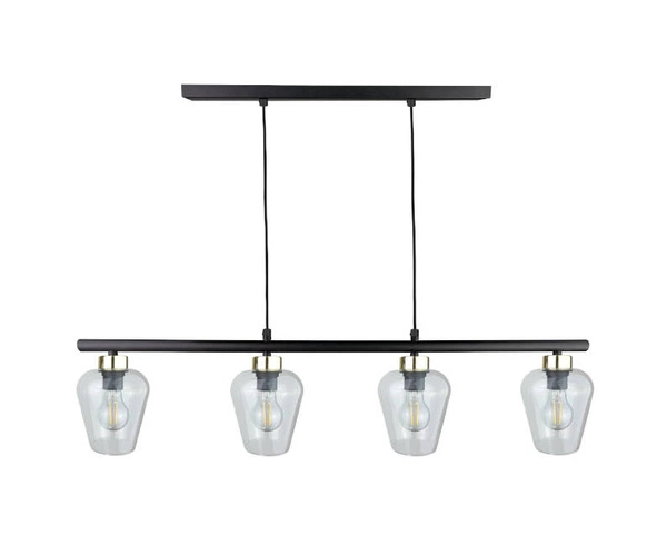 Lampa wisząca 4xE27 FLOS BLACK/GOLD LONG