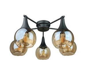 Lampa sufitowa 5xE27 STAR HONEY BLACK