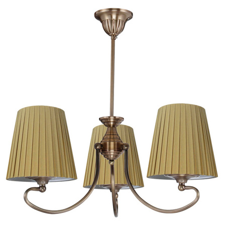 Lampa sufitowa MOZART 33-33970 patynowa miedź/ abażur miodowy 3x60W E27